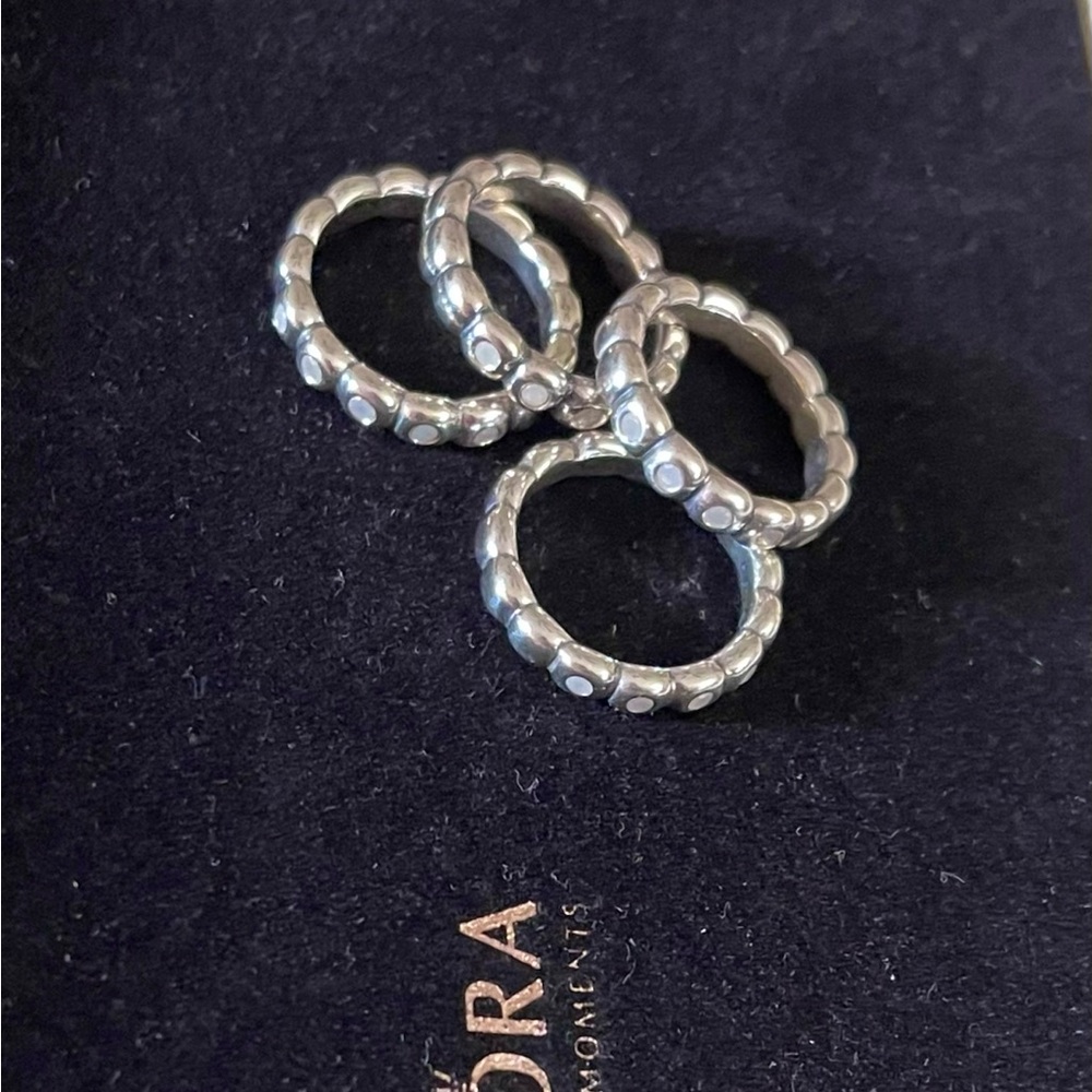RETIRED ‼️Pandora Sterling Silver Ice White CZ Ring 925 ALE‼️